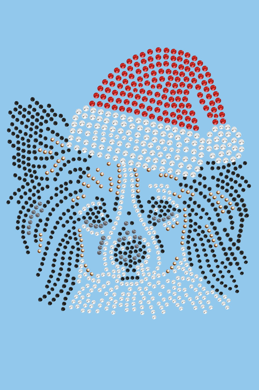 Papillon with Santa Hat - Bandana