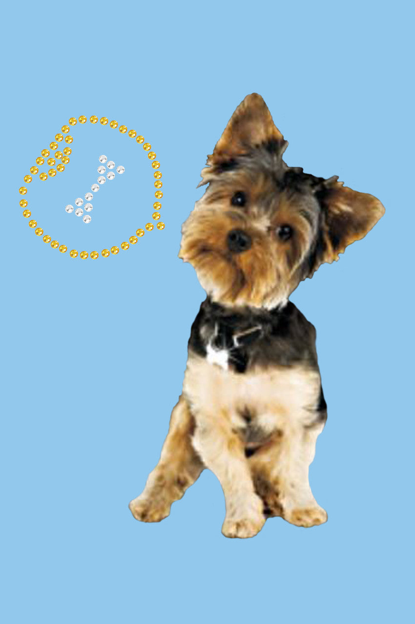 Yorkie with Bone - Womens Tee