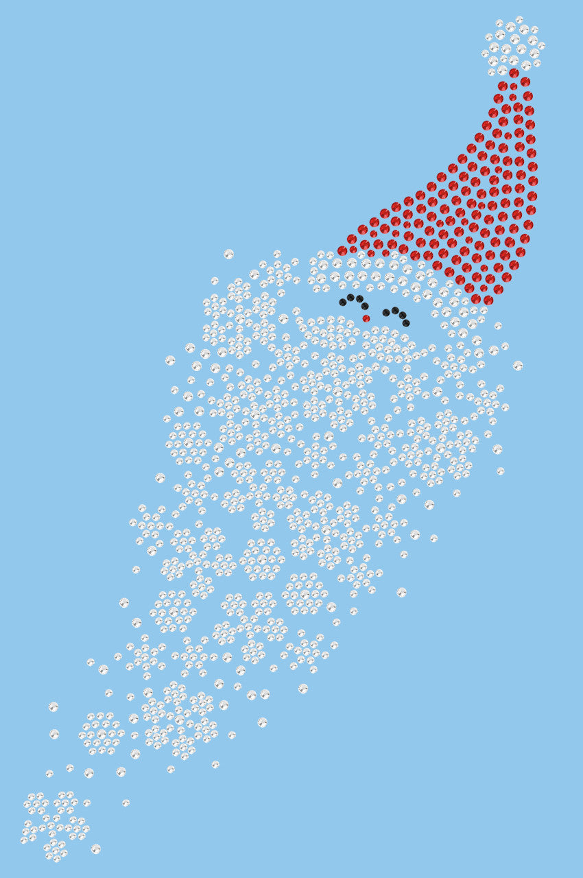 Santa Face with Snowflake Beard - Womens T-shirt