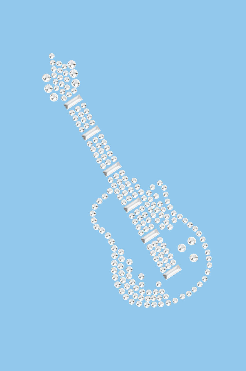 Guitar (Rhinestone) - Womens T-shirt