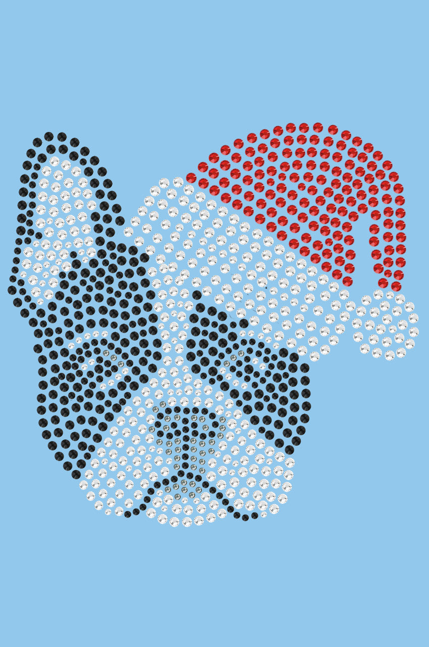 Boston Terrier with Santa Hat - Women's T-shirt
