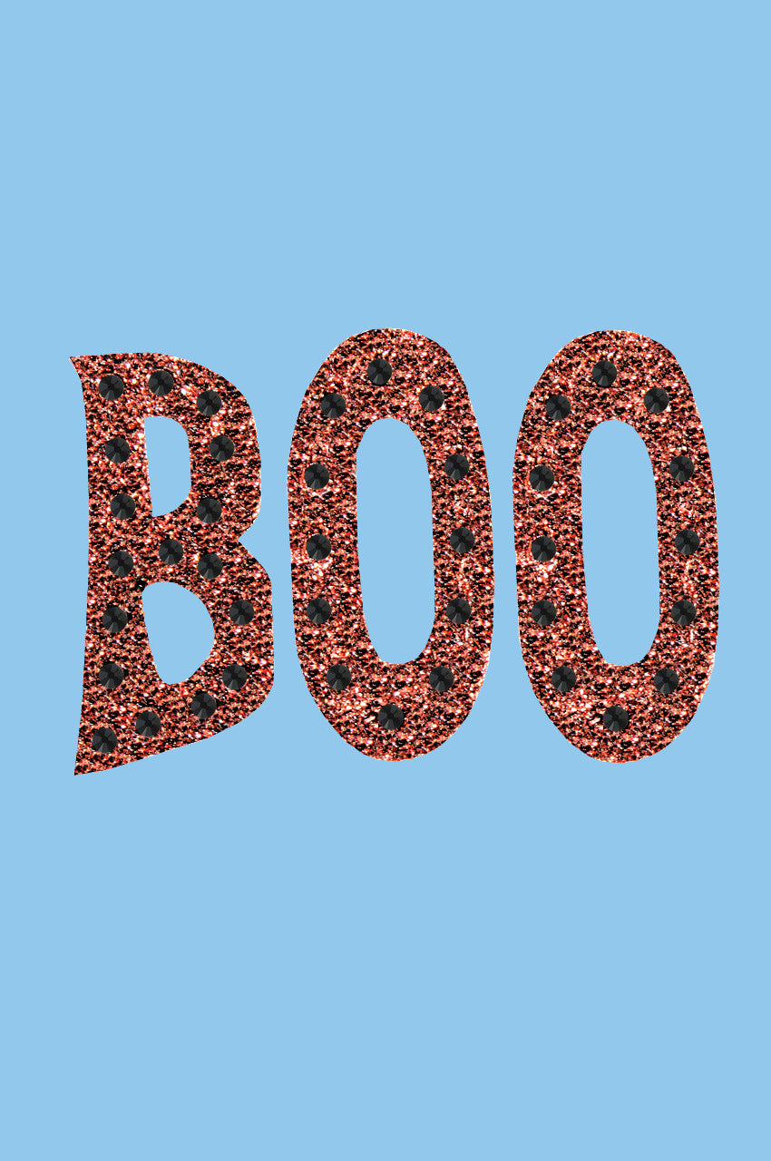 Orange Glitter Boo - Womens T-shirt