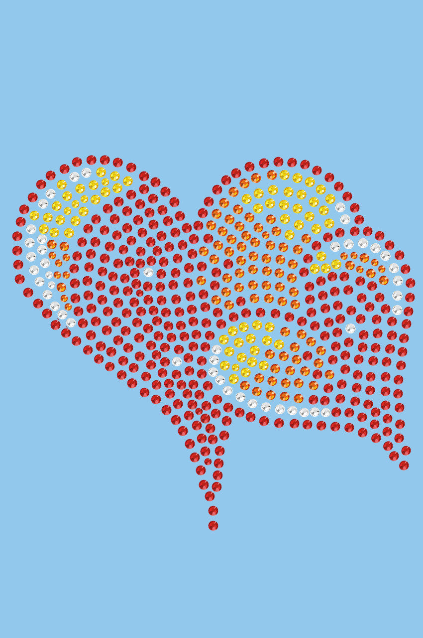 Red, Orange & Yellow Hearts - Womens T-shirt