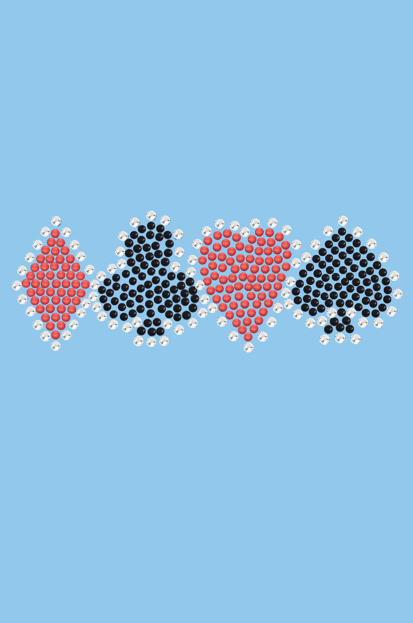 Diamond, Club, Heart, Spade - Womens T-shirt