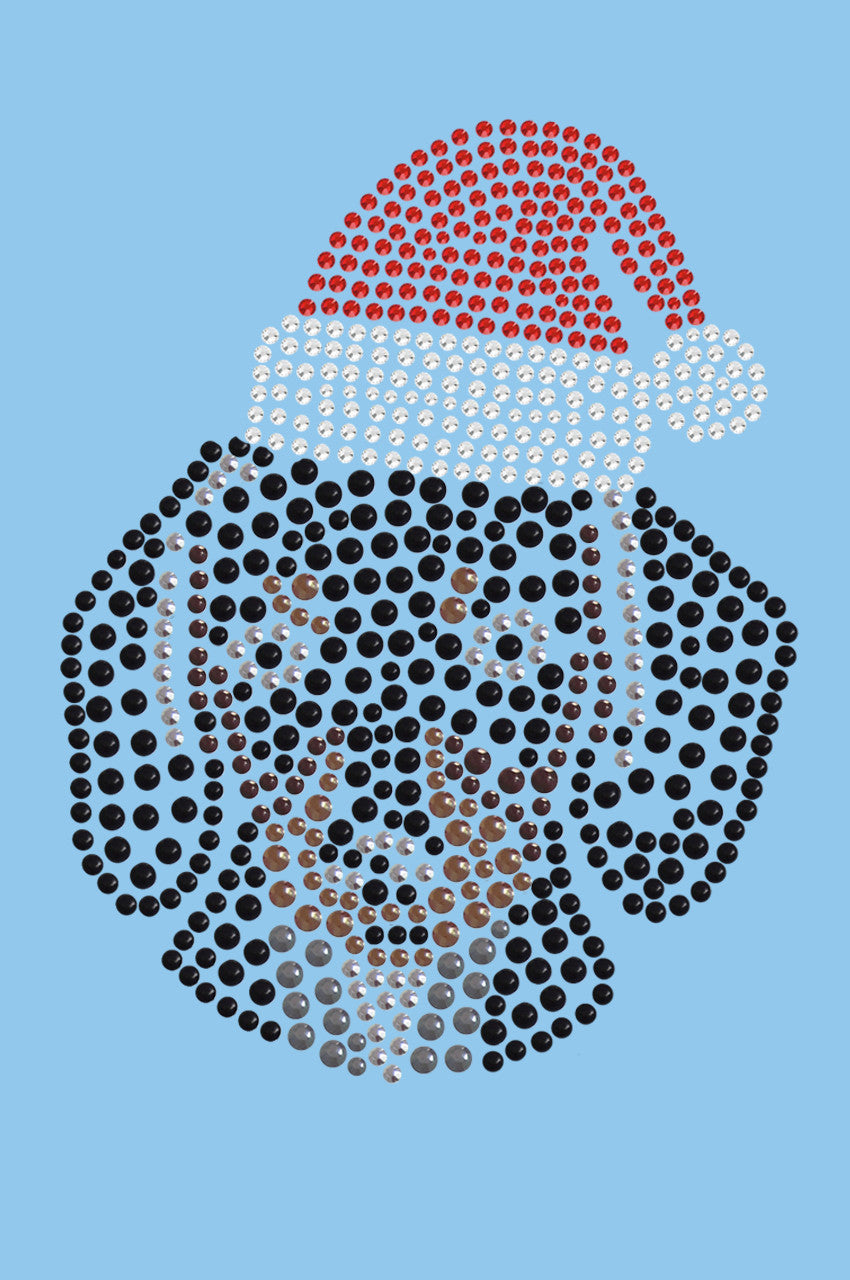 Dachshund Face with Santa Hat - Bandana