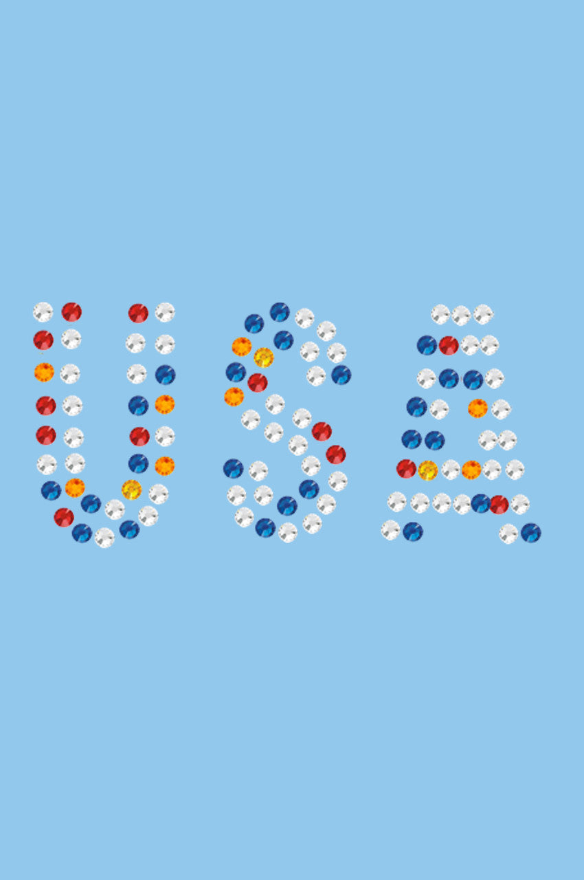 USA (Multicolor Rhinestones) - Women's T-shirt