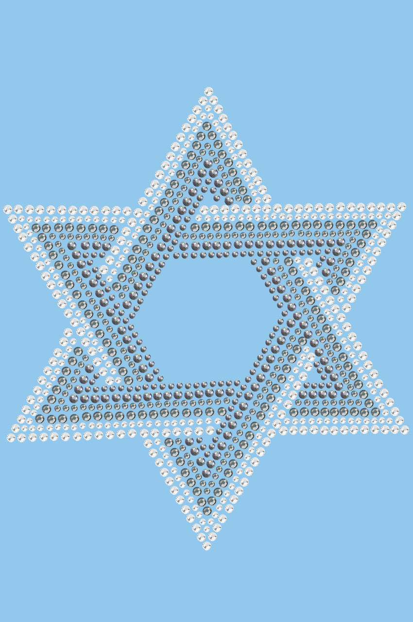 Star of David (Crystal and Gray) - Womens T-shirt
