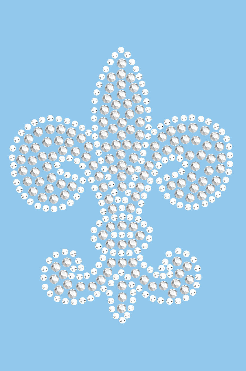 Fleur de Lis (Rhinestone & Rhinestuds) - Womens T-shirt