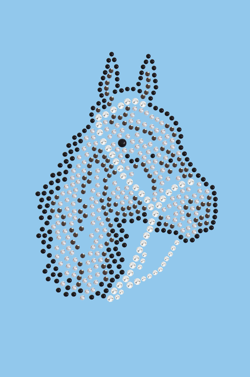 Horse Face (Brown Rhinestuds) - Women's T-shirt