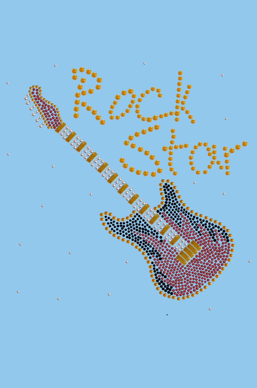 Rock Star with Red & Gold Guitar - Bandanna