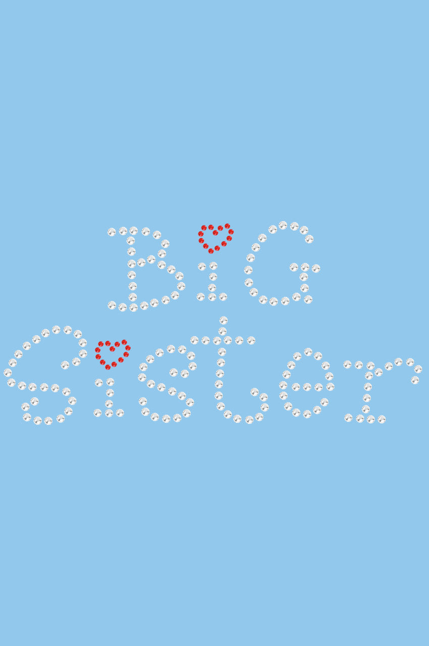 Big Sister with Red Heart - Womens T-shirt