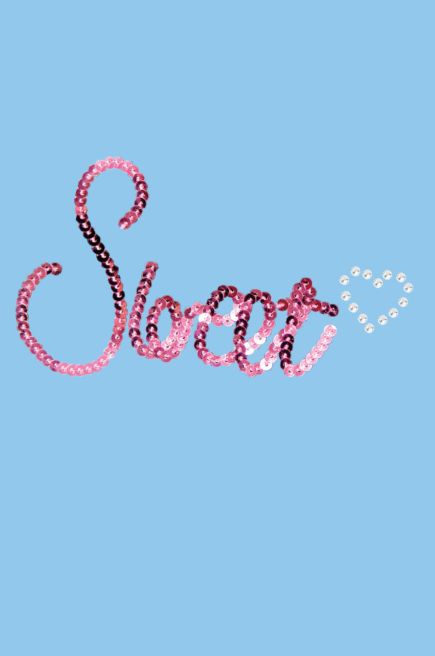 Sweet (Pink Sequins) - Womens T-shirt