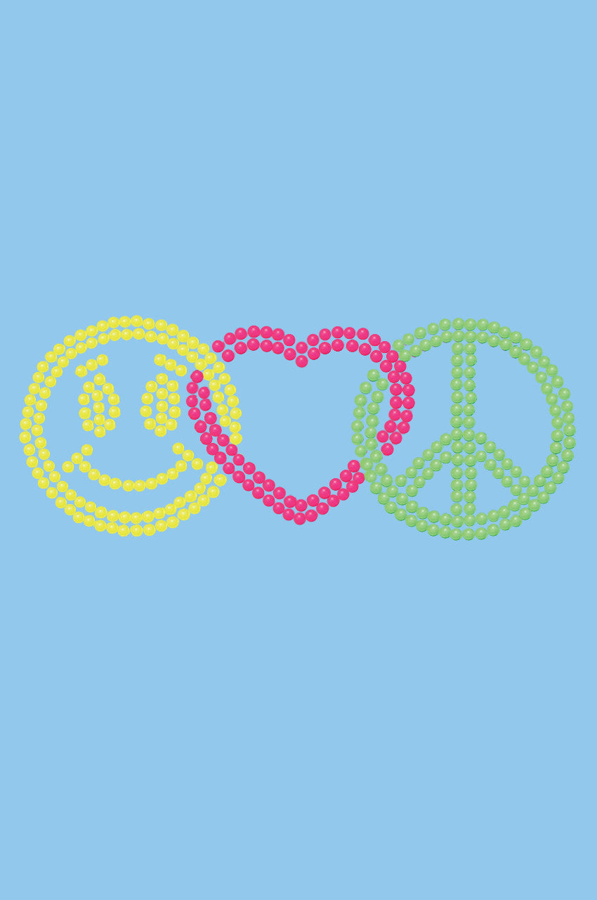 Smiley Face, Love, Peace - Women's T-shirt