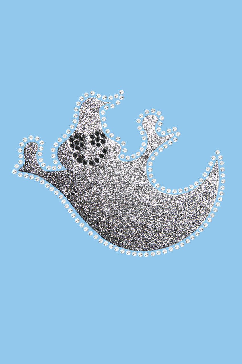 Silver Glitter Ghost - Womens T-shirt