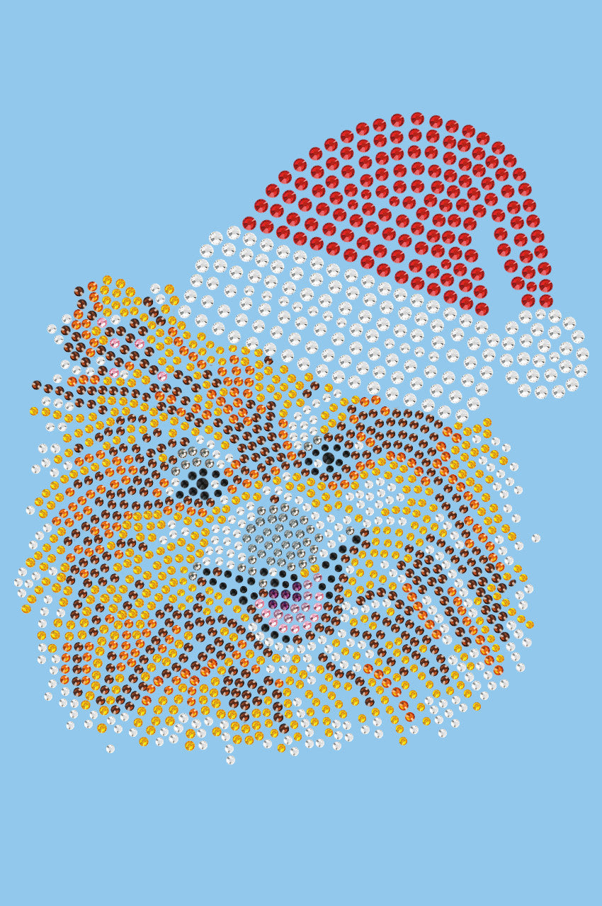 Pomeranian with Santa Hat - Womens T-shirt