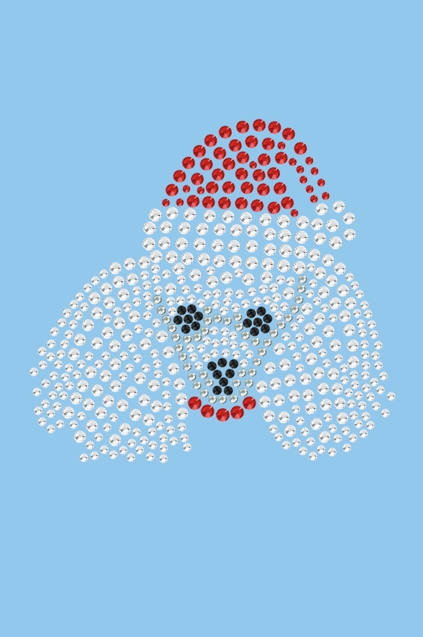 Poodle Face with Santa Hat - Bandana