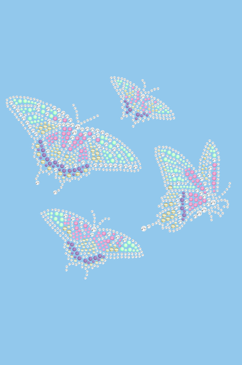 Pastel Butterflies - Womens T-shirt