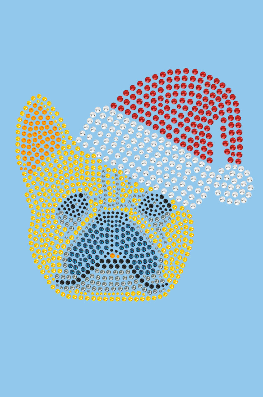 French Bull Dog with Santa Hat - Womens T-shirt