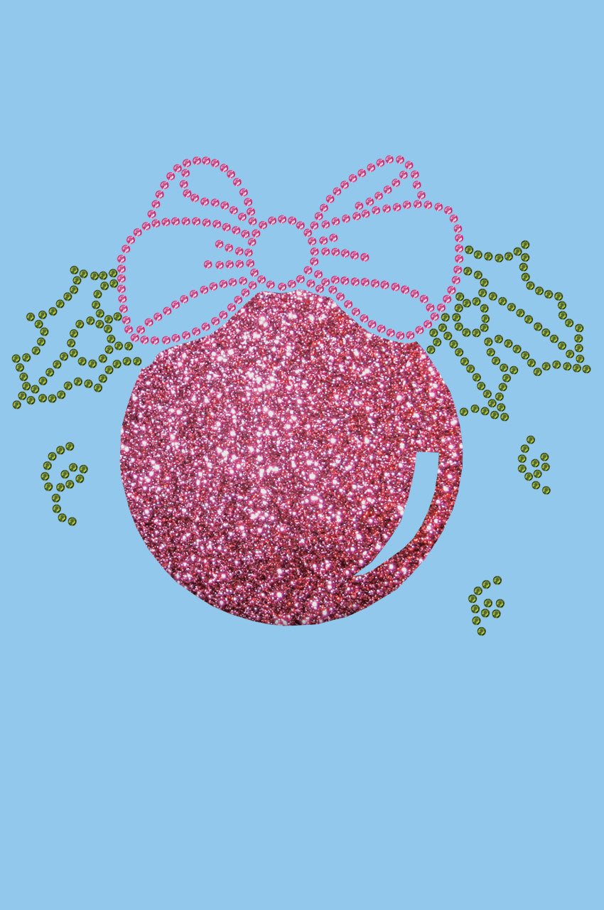 Pink Glitter Ornament - Womens T-shirt
