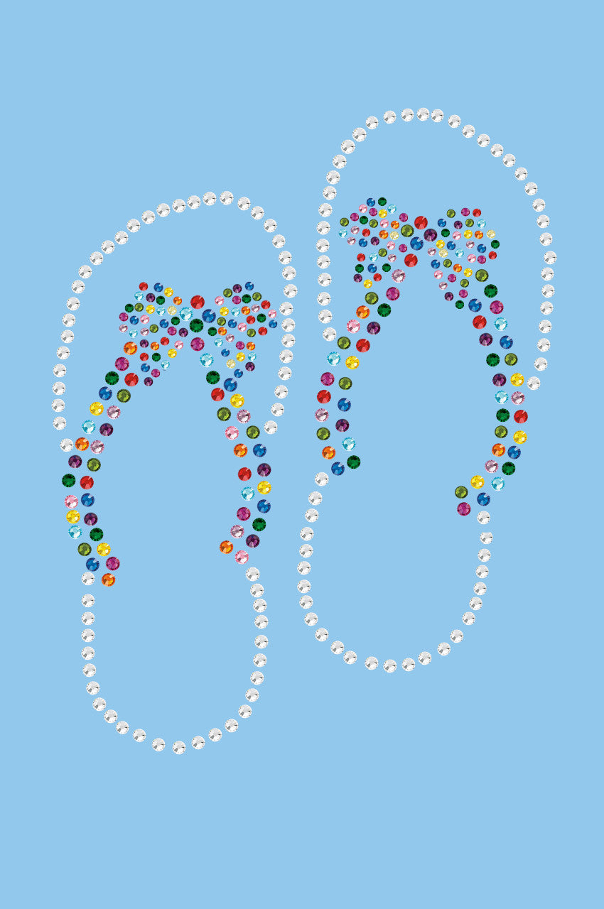 Flip Flops with Bow - Dog Tank - Womens T-shirt