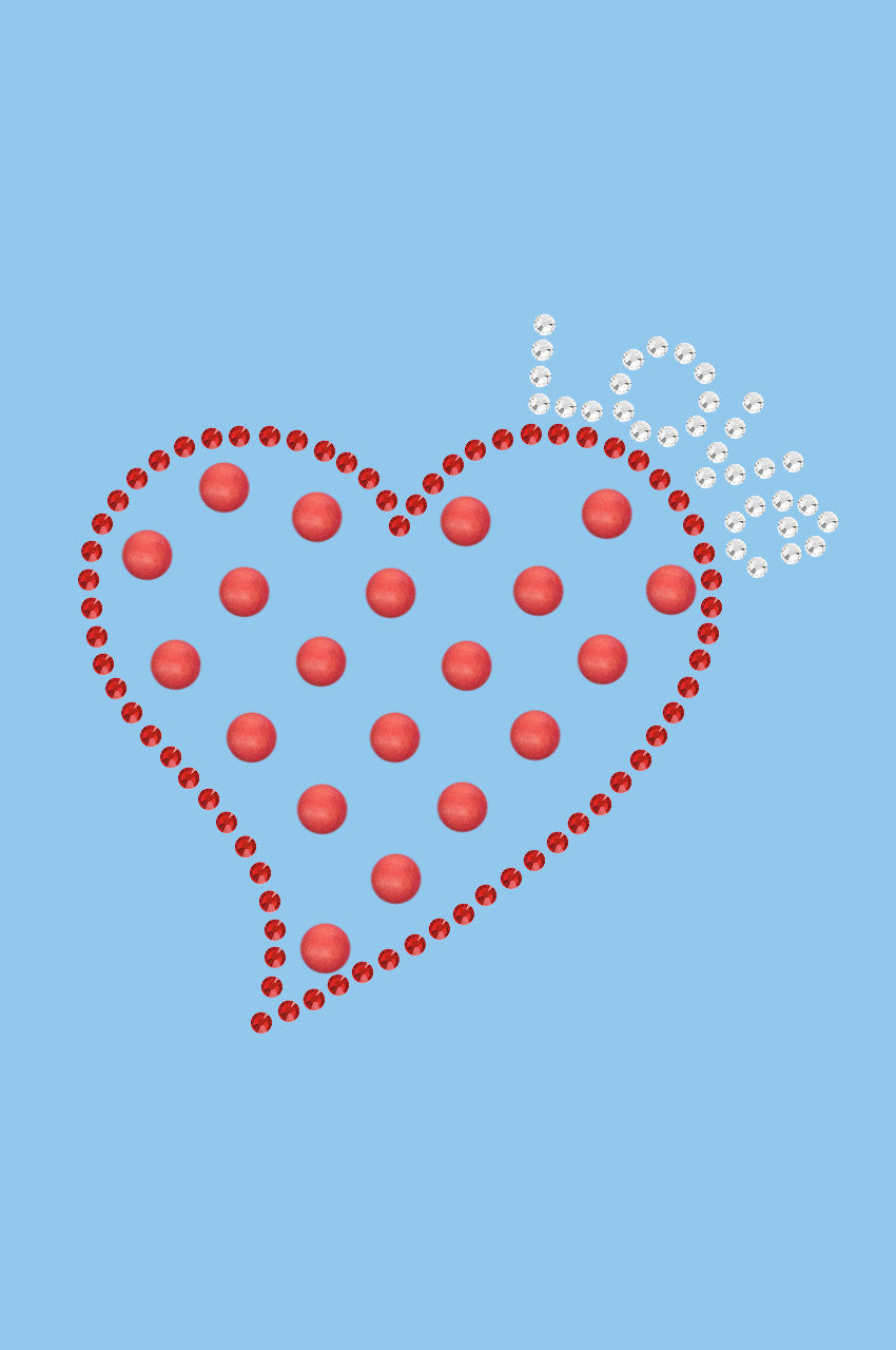 Small Love Polka Dot Heart - Womens T-shirt