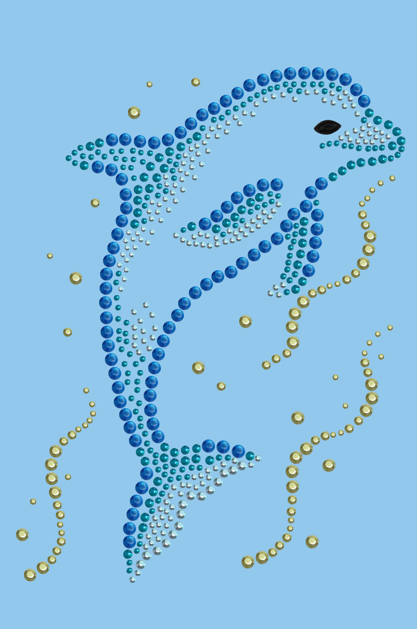 Dolphin (Blue) - Womens T-shirt