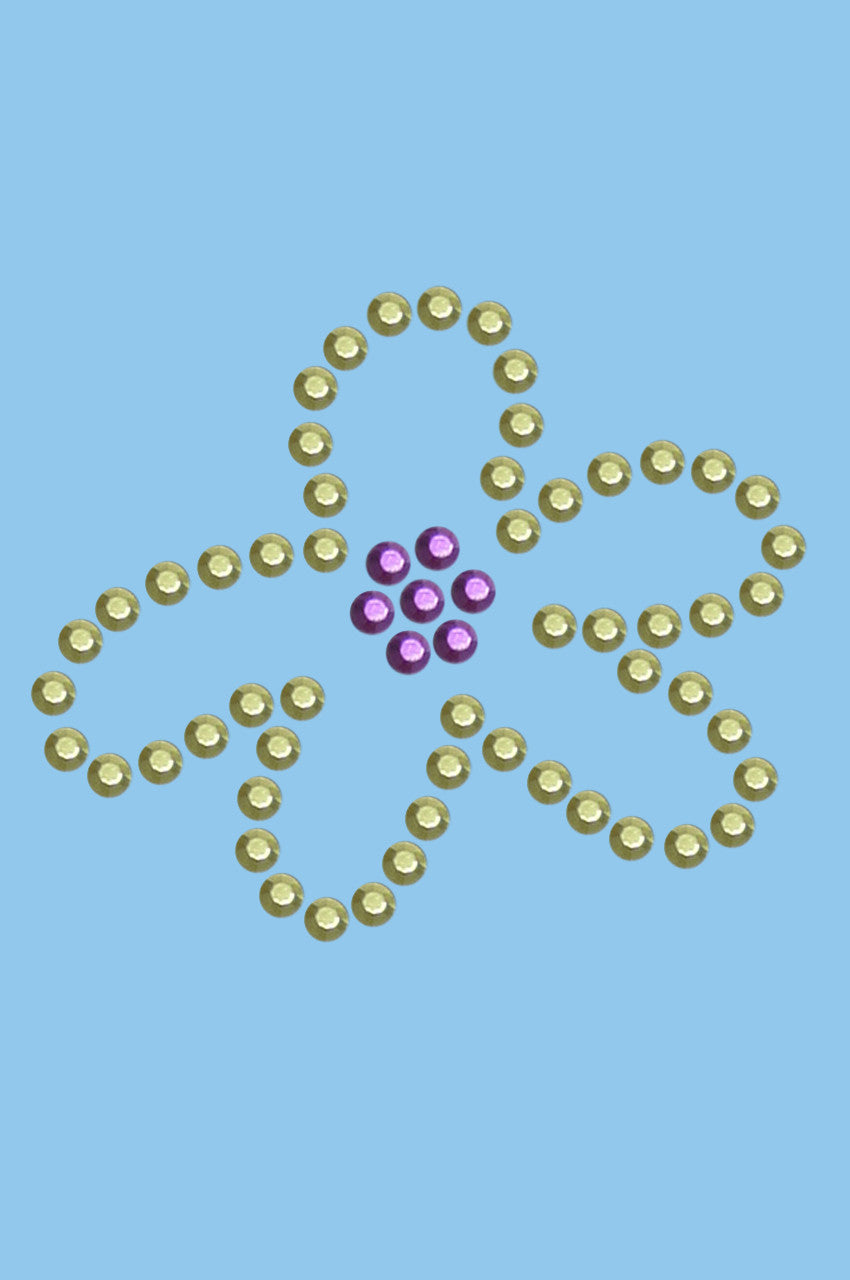 Lime & Purple Flower - Bandanna