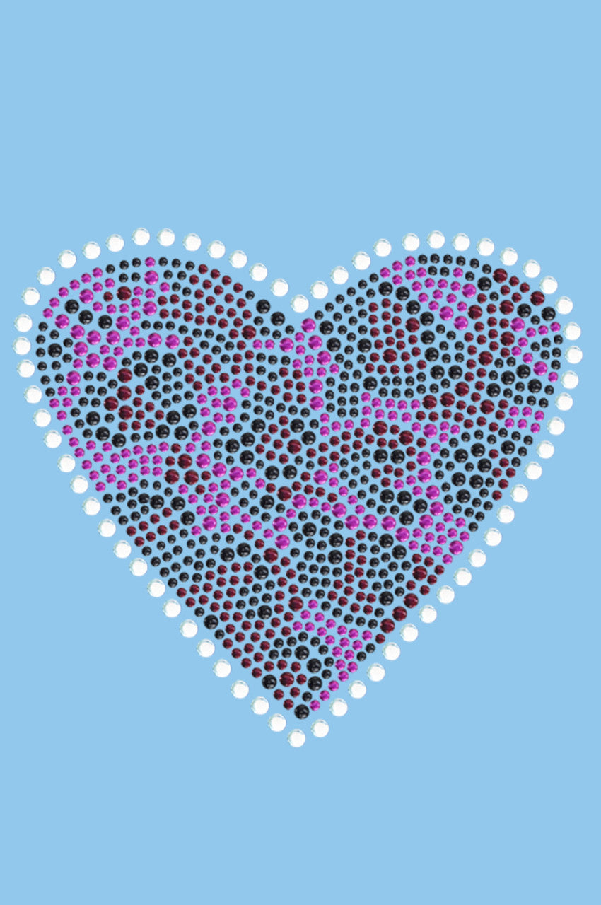 Fuchsia Leopard Heart - Womens T-shirt