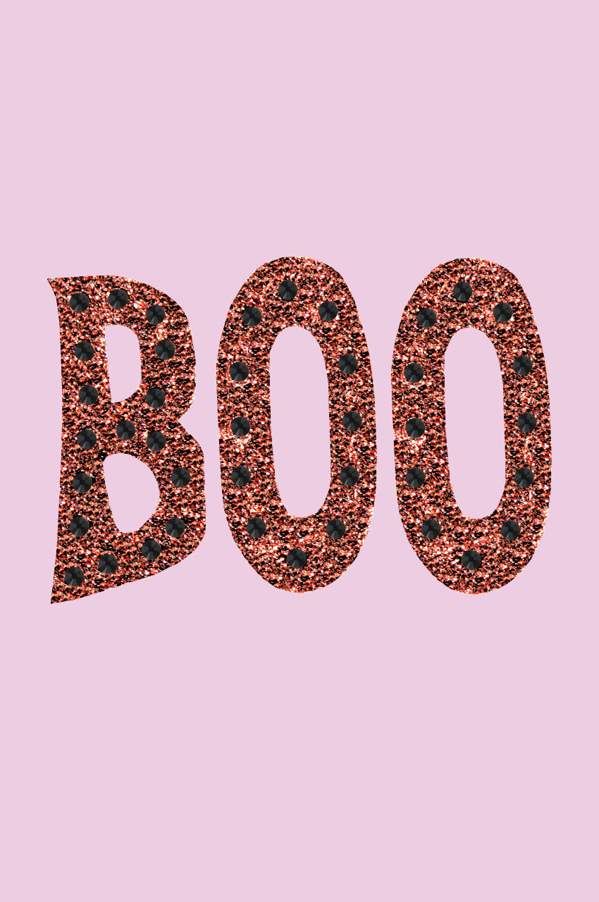 Orange Glitter Boo - Womens T-shirt