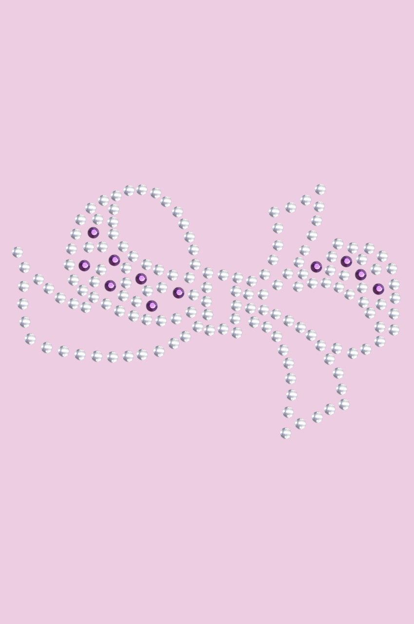 Bow (Purple & Silver) - Bandanna