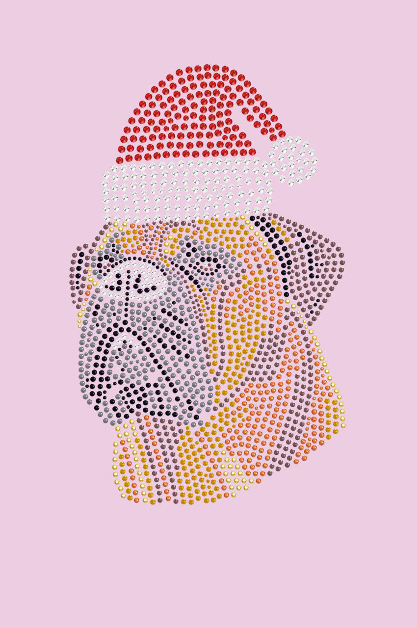 Bullmastiff with Santa Hat - Womens Tee