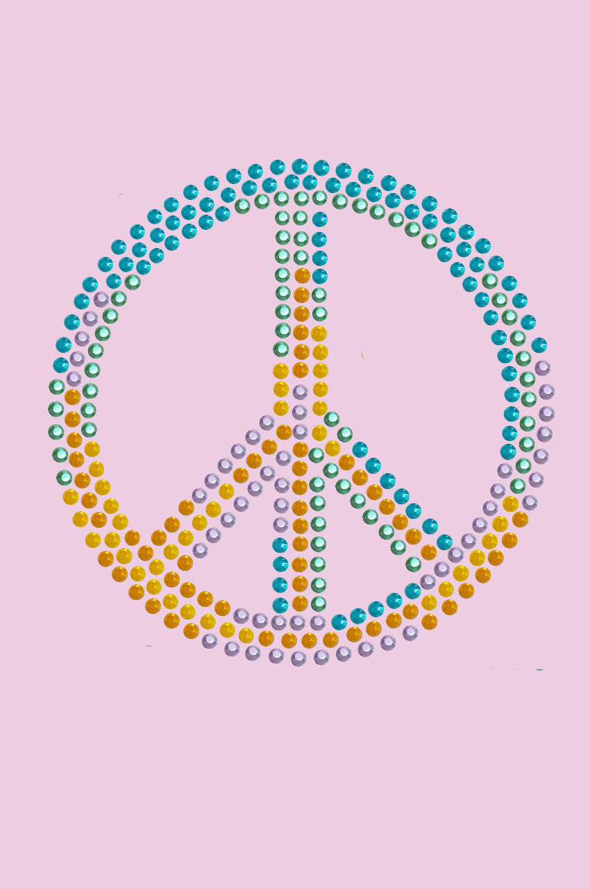 Peace Sign (Blue, Orange, Yellow, & Green) - Bandanna