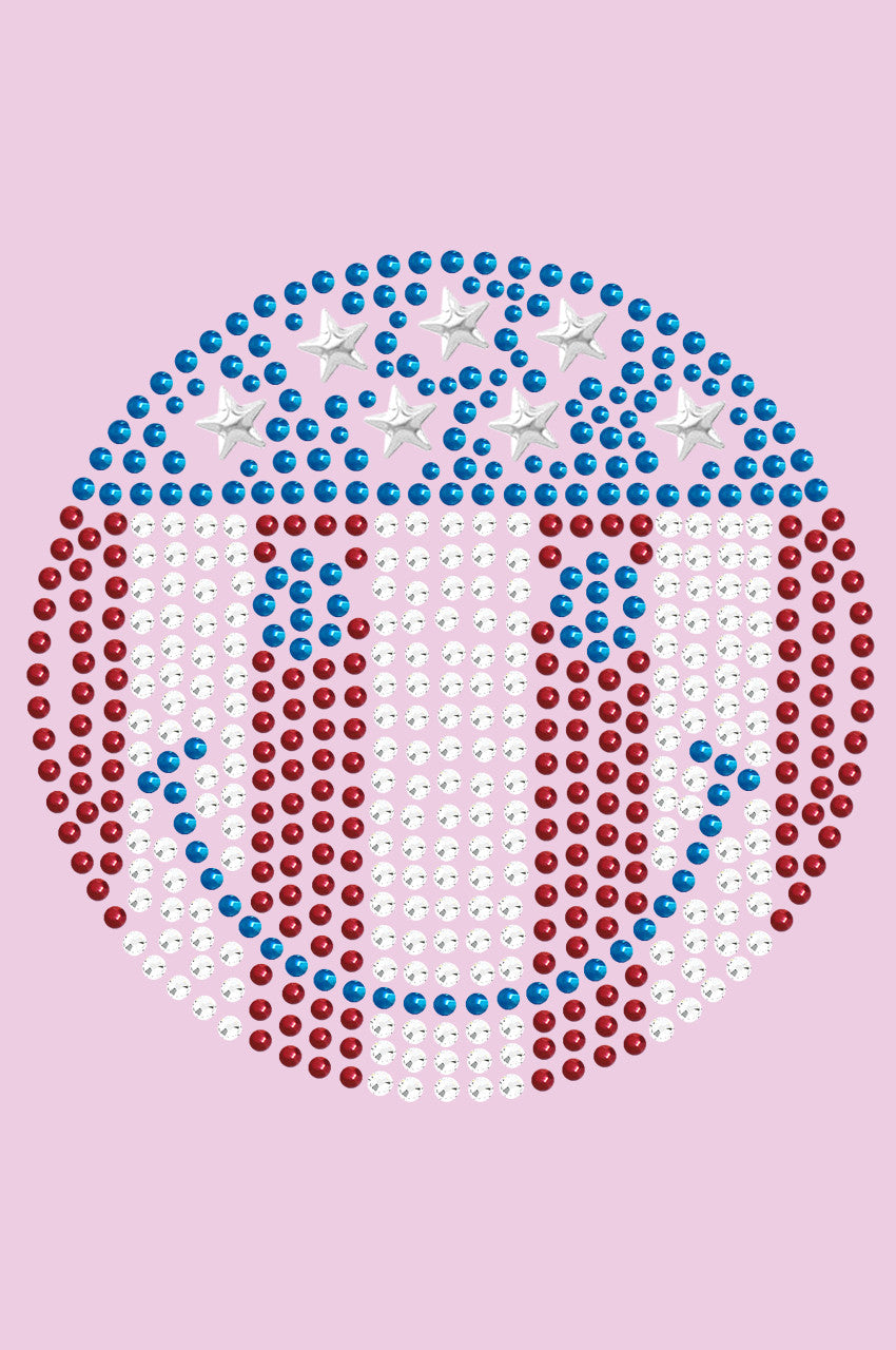 Happy Face Red, White, & Blue -Bandanna