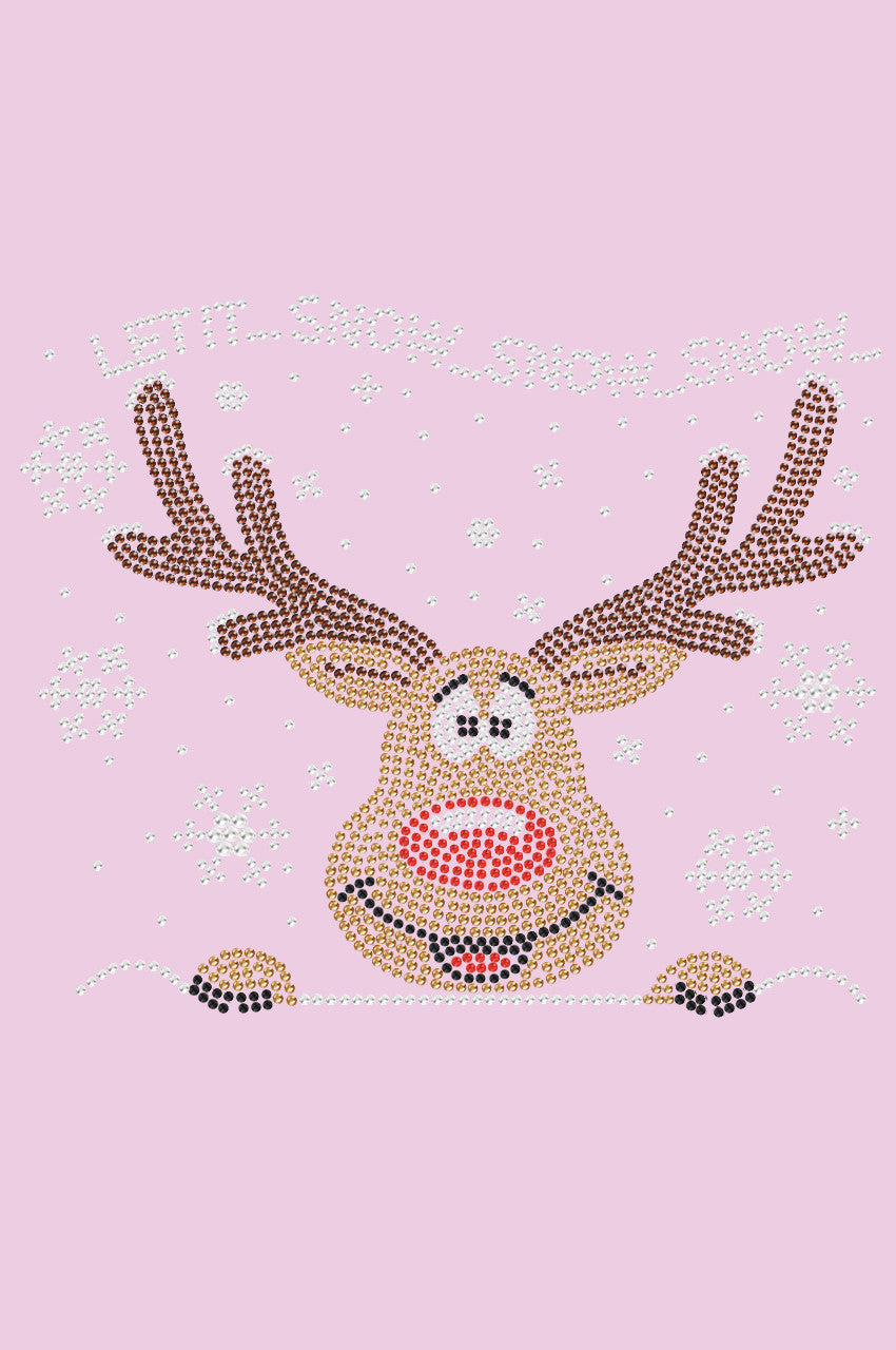 Let it Snow - Red Nose Reindeer - Womens T-shirt