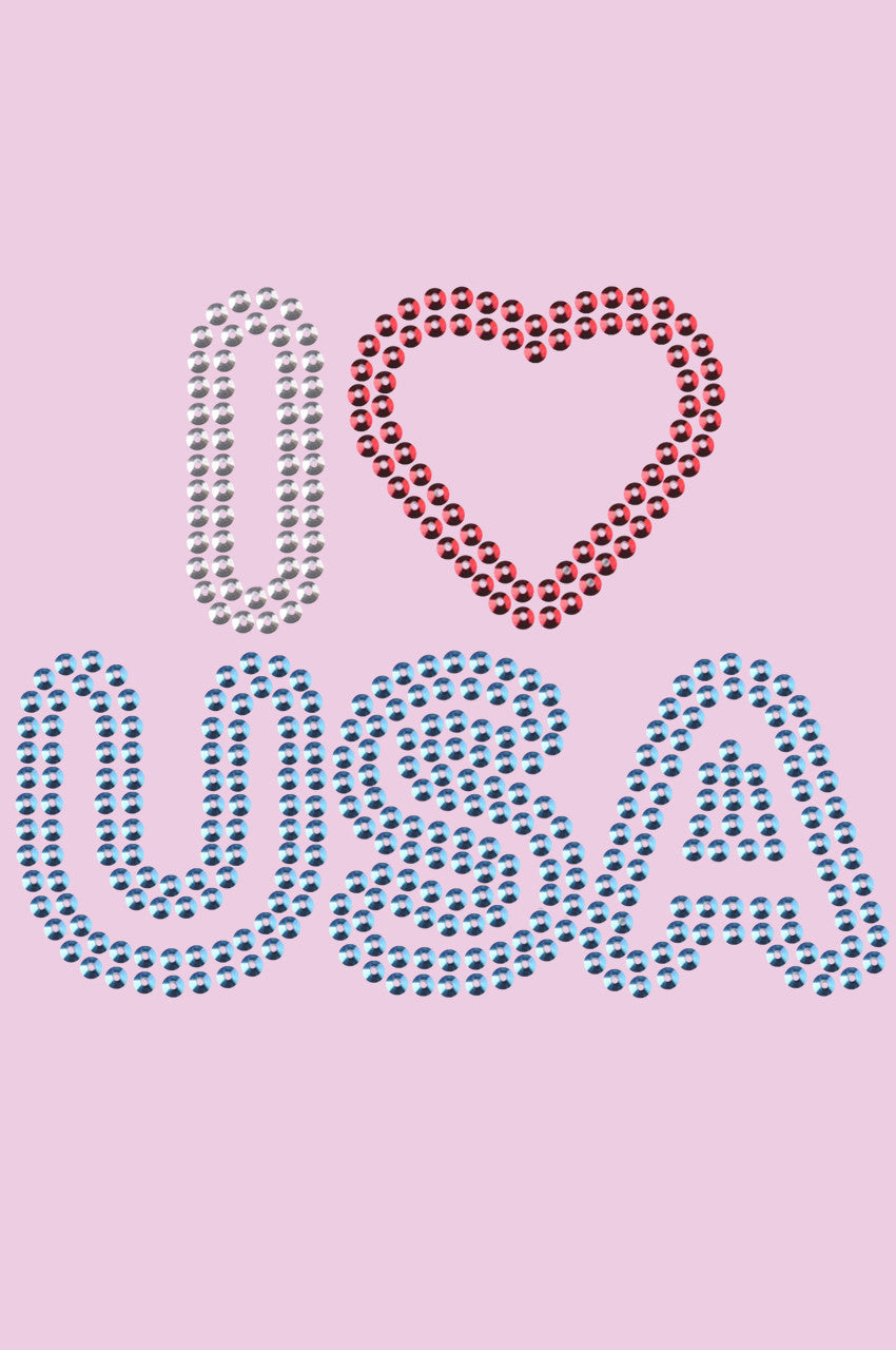 I Love USA 2- Womens T-shirt