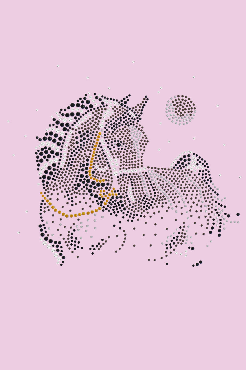 Horse with Stars & Moon - Womens T-shirt