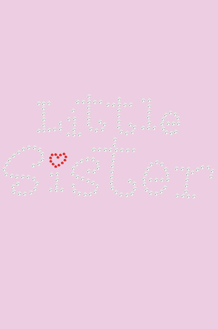 Little Sister with Red Heart - Womens T-shirt