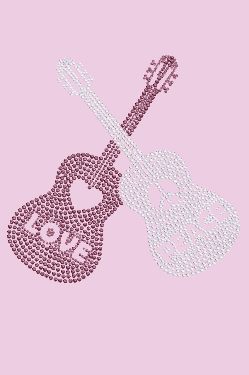 Guitars - Love & Peace - Womens T-shirt