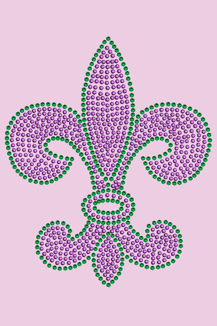 Fleur de Lis (Purple & Green) - Women's T-shirt