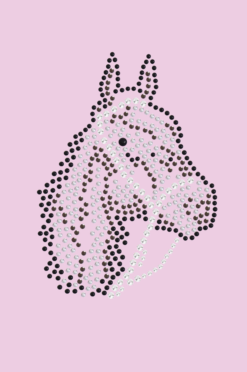 Horse Face (Brown Rhinestuds) - Womens T-shirt
