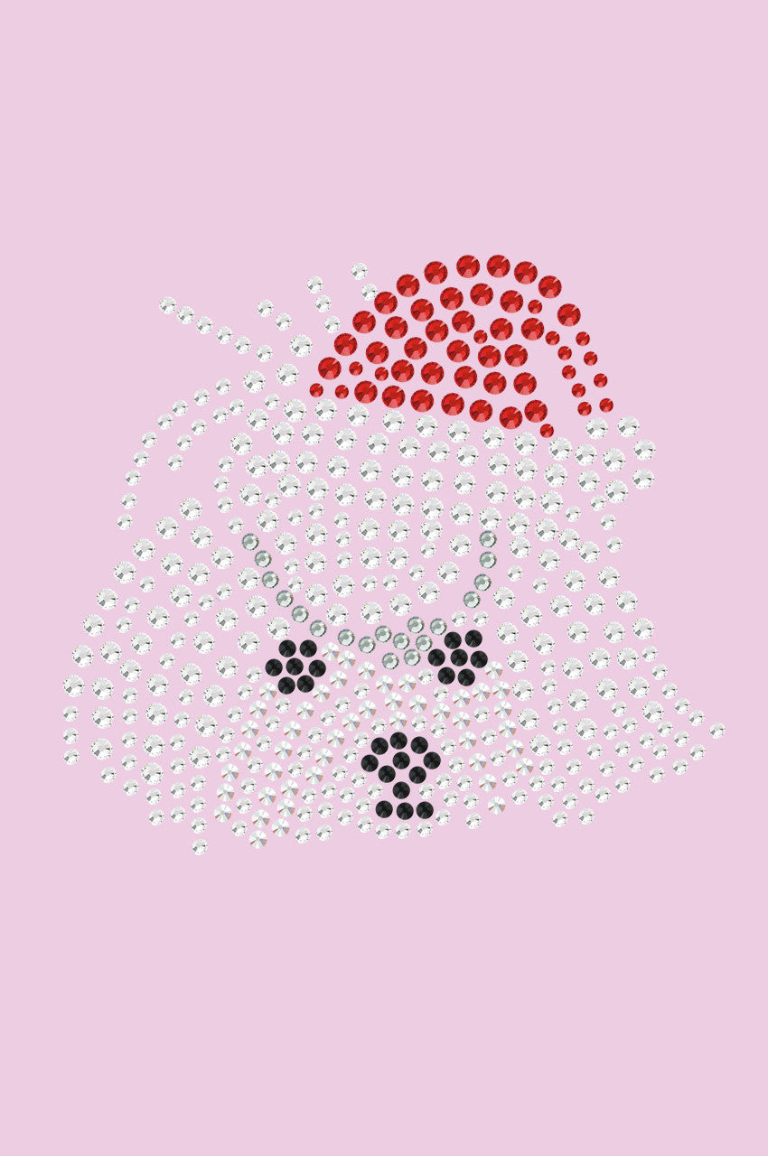 Maltese Face with Santa Hat - Bandana