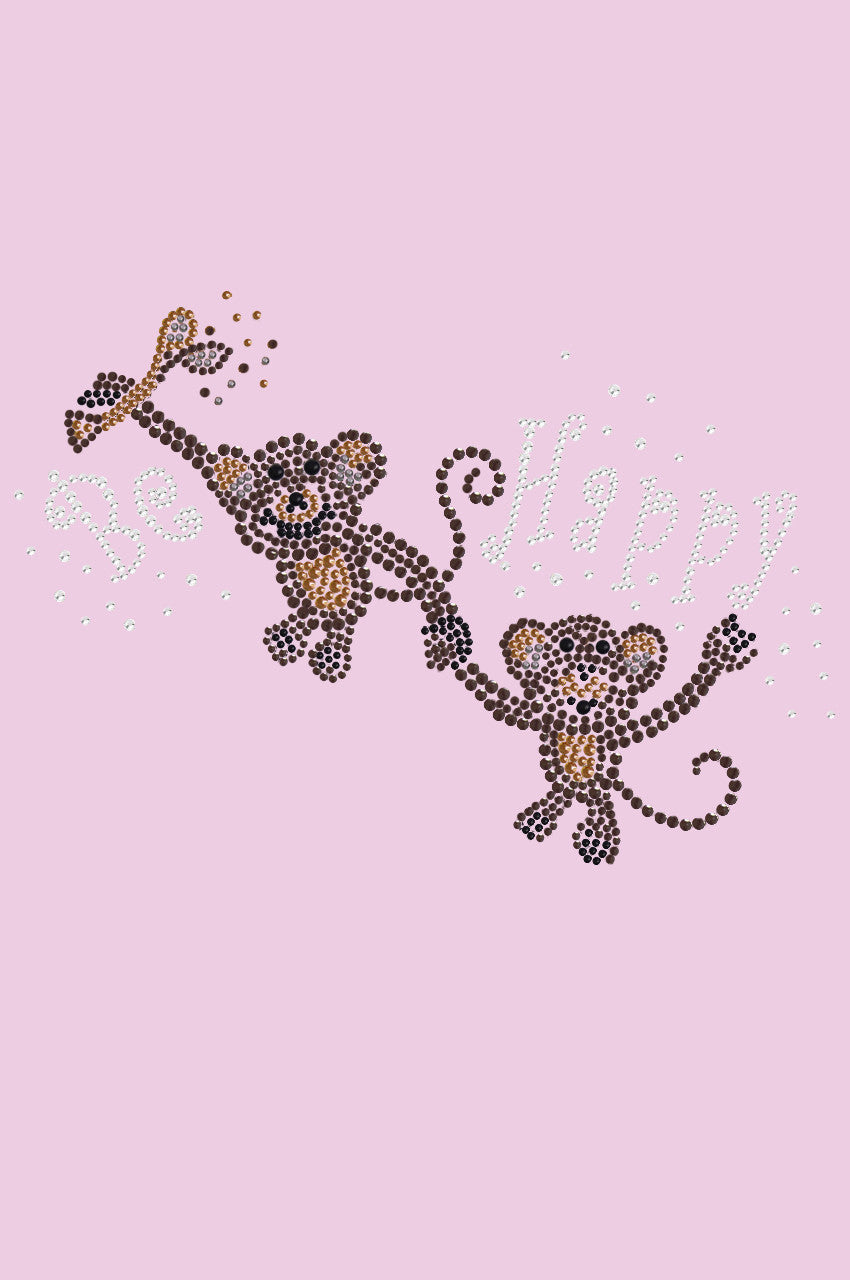 Monkeys - Be Happy - Womens T-shirt