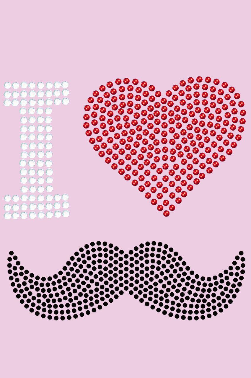 I Love Mustache Bandanna