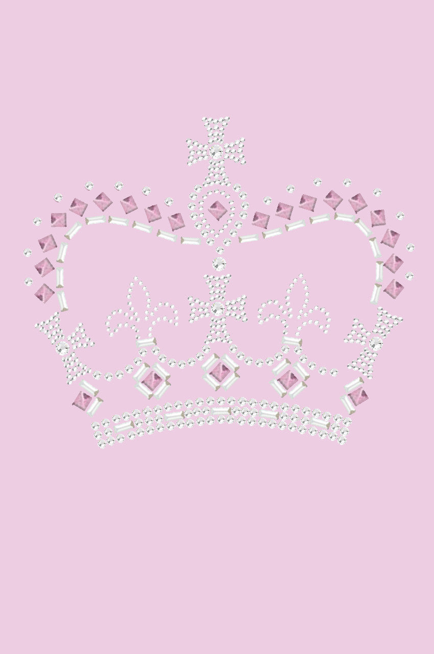 Crown 15 ( Pink, Silver & Clear) - Womens T-shirt