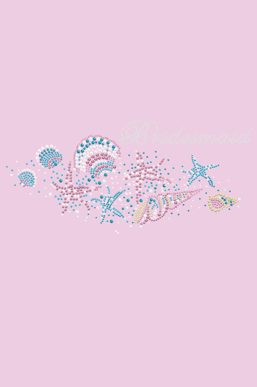 Bridesmaid with Seashells- Womens T-shirt
