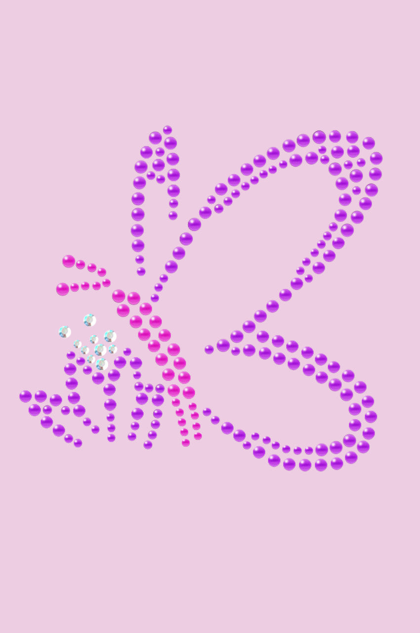 Pink & Purple Nailhead Butterfly - Womens T-shirt