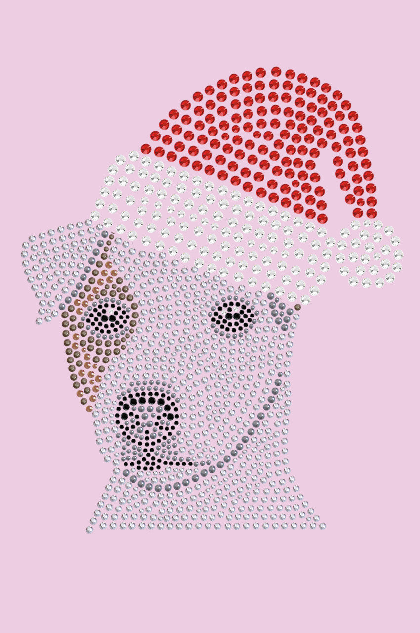 Jack Russell Terrier with Santa Hat - Womens T-shirt