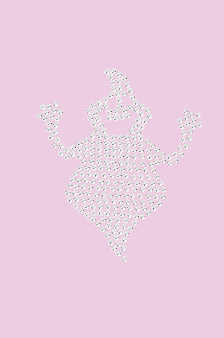 Fat Rhinestone Ghost - Womens T-shirt
