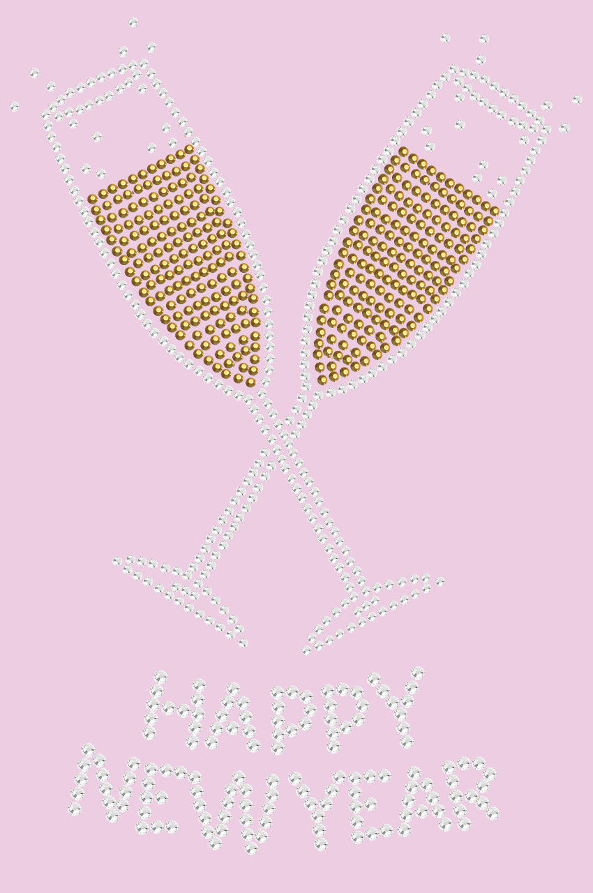 Happy New Year Champagne Glasses - Bandanna