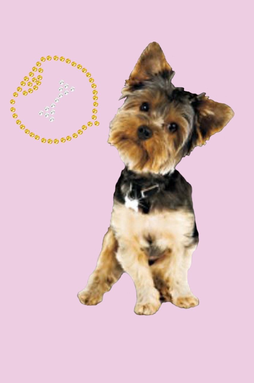 Yorkie with Bone - Womens Tee